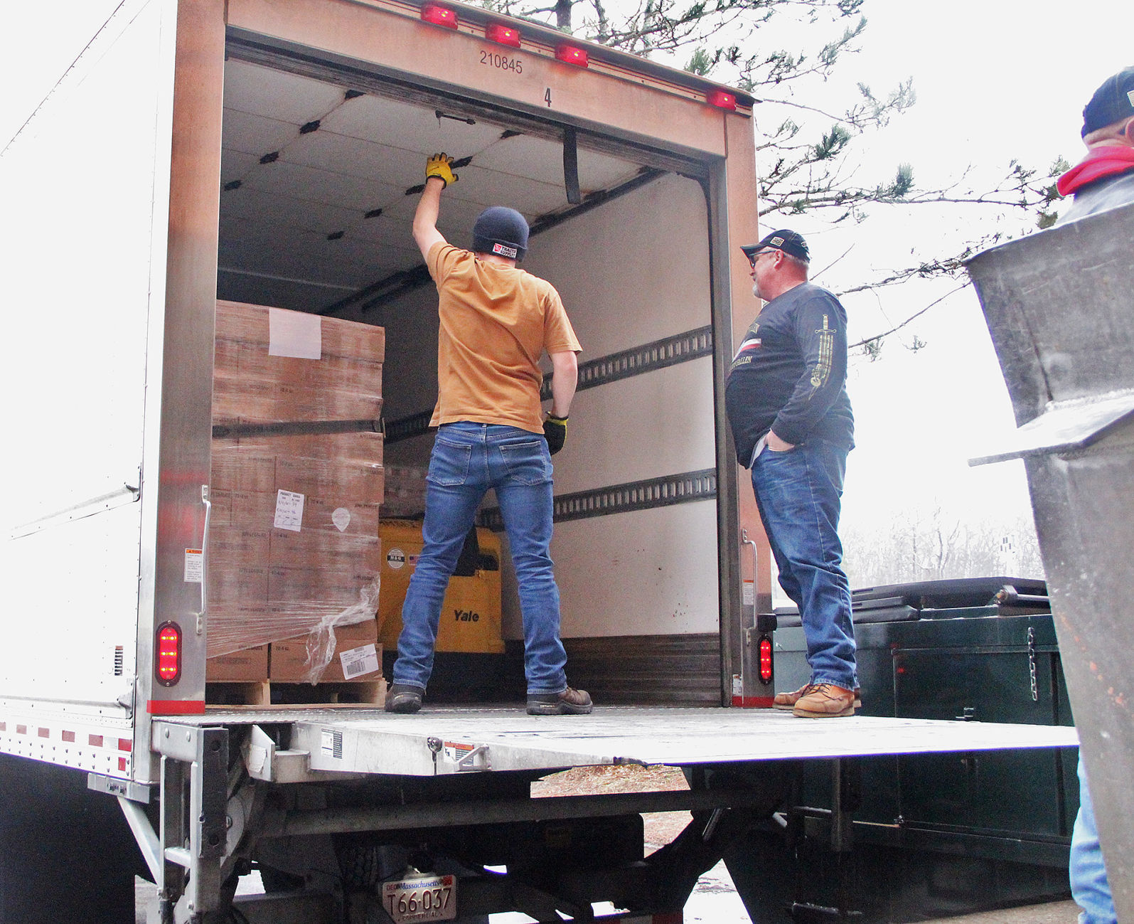 A Truckload Of Food Arrives At Sandwich High School